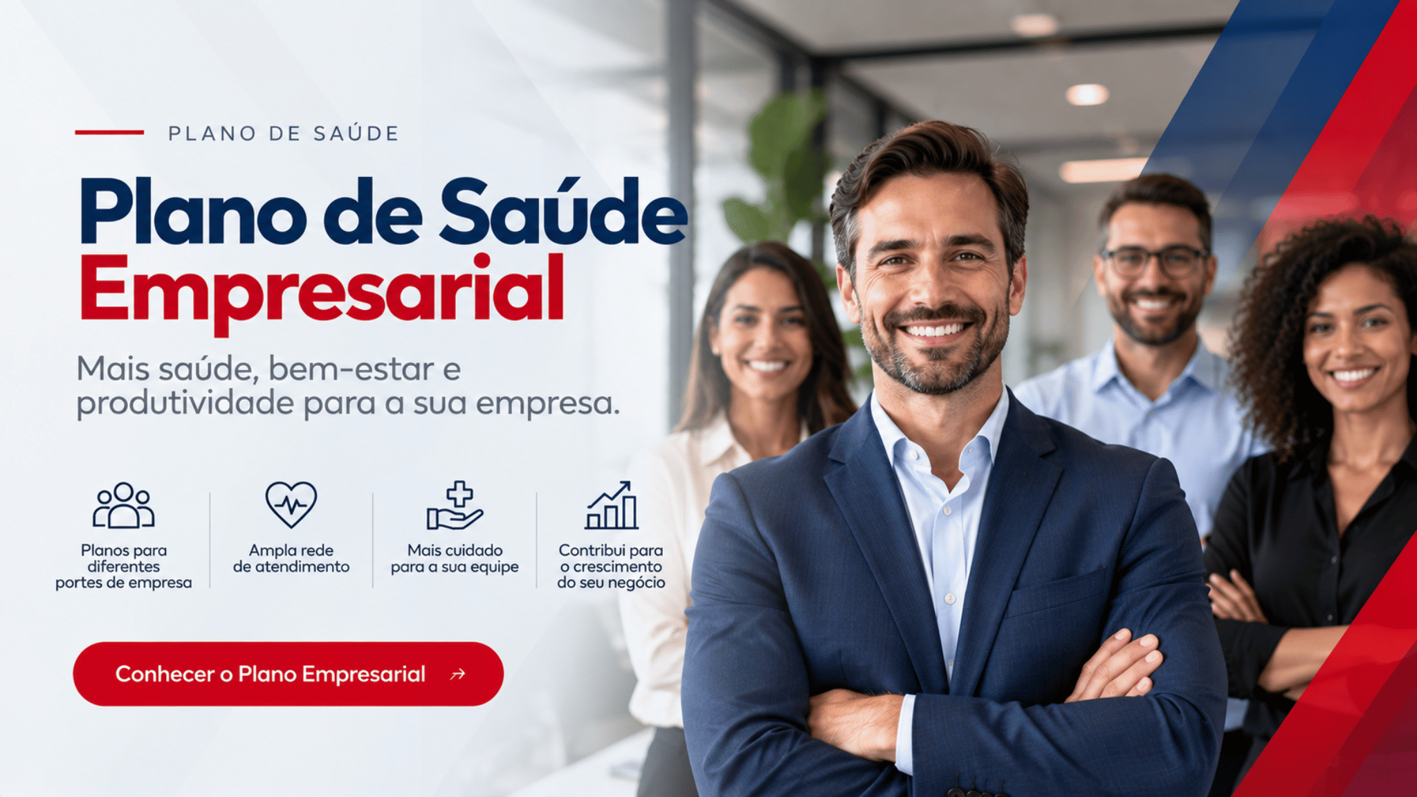 Plano de Saúde Empresarial: cuidado com a saúde e o bem-estar da equipe.